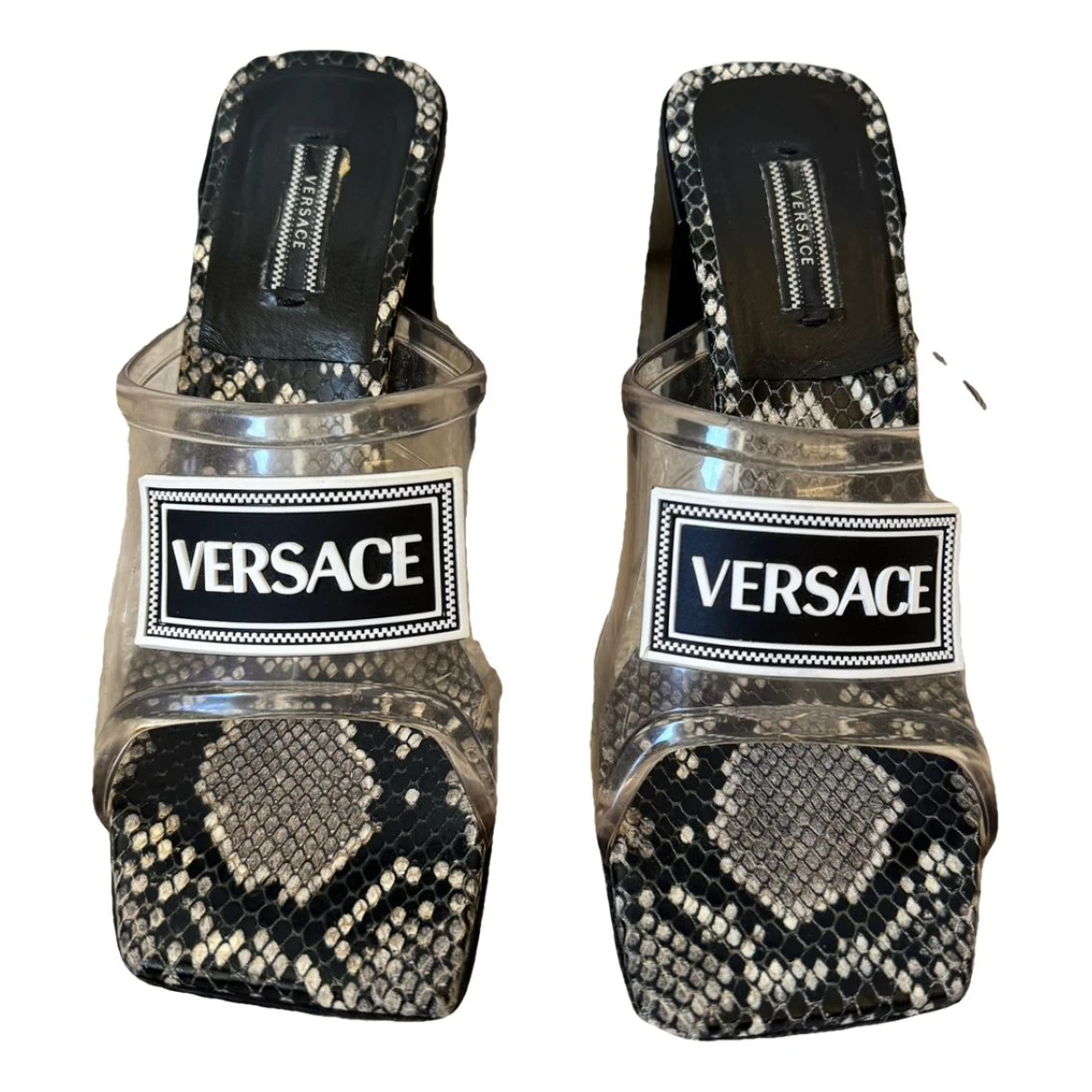 Pre-owned Versace Mules & Clogs In Multicolour