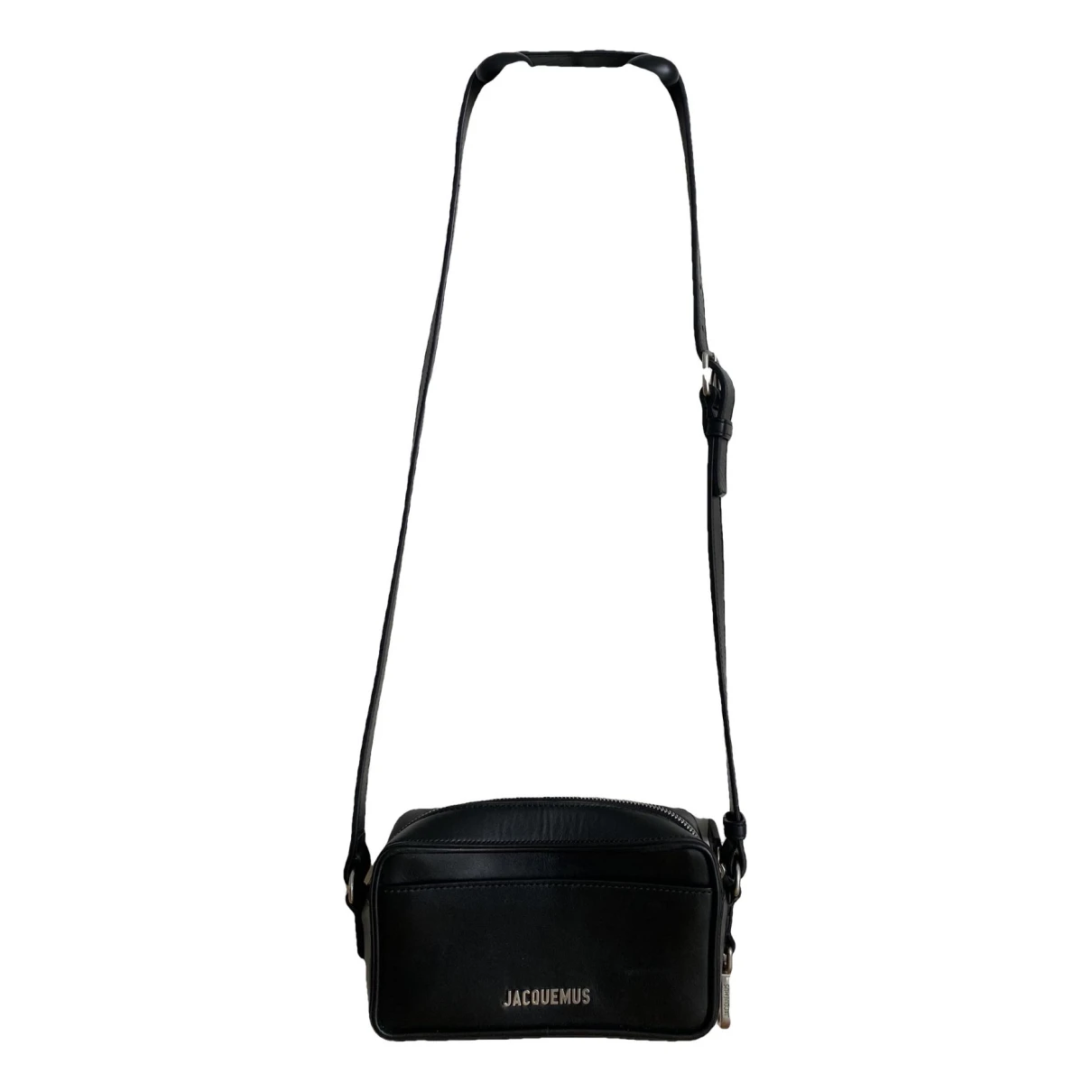 Pre-owned Jacquemus Le Baneto Leather Bag In Black