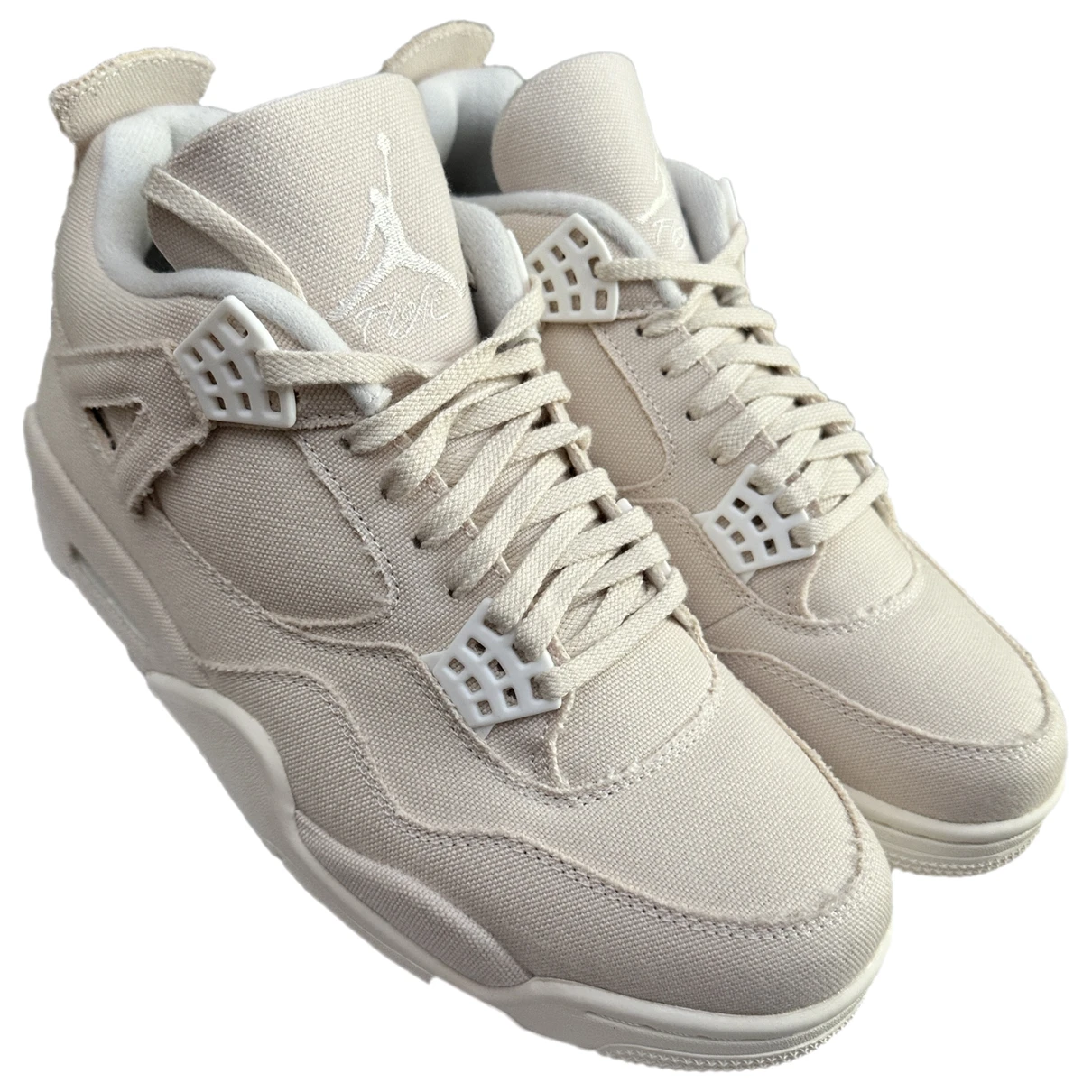 Pre-owned Jordan 4 Cloth Trainers In White