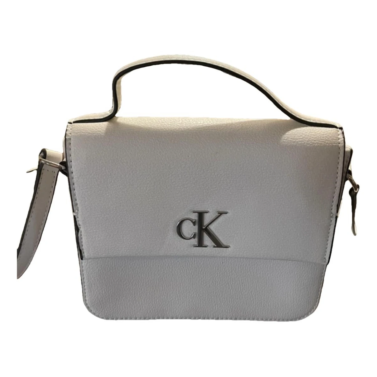 Pre-owned Calvin Klein Jeans Est.1978 Leather Crossbody Bag In White