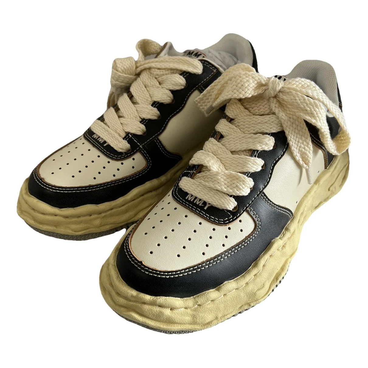 Pre-owned Miharayasuhiro Leather Low Trainers In Multicolour