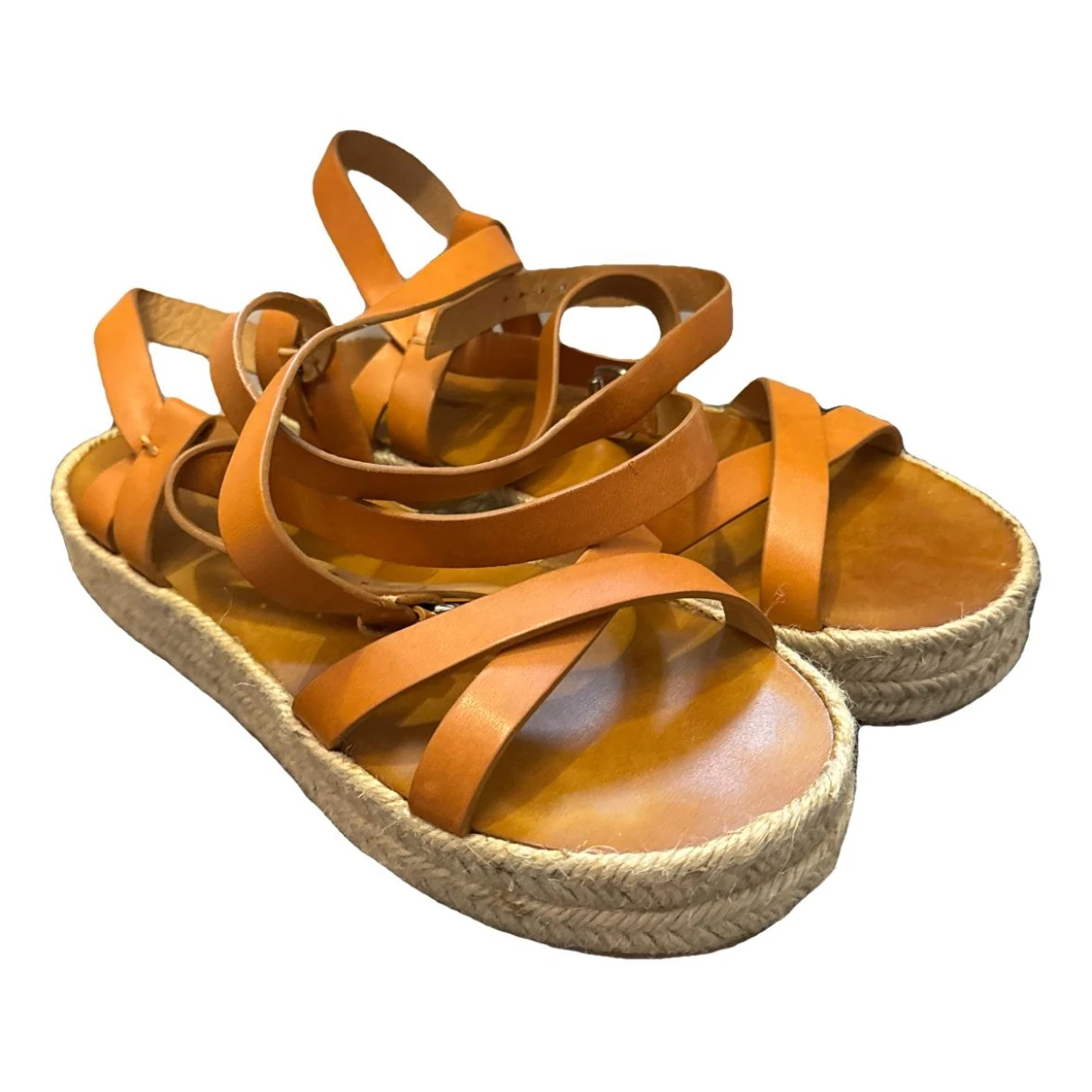 Pre-owned Isabel Marant Leather Flats In Camel