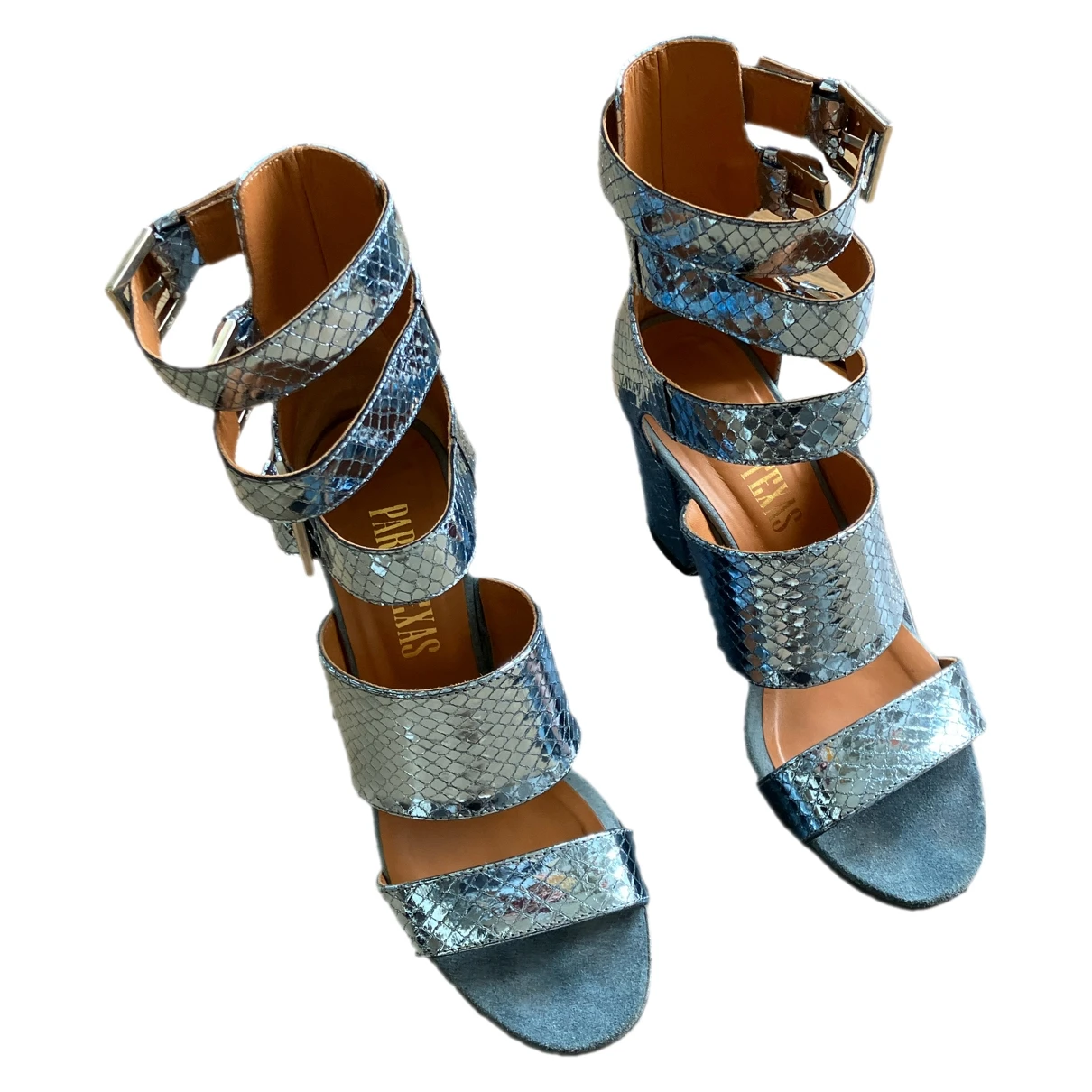 Pre-owned Paris Texas Leather Sandals In Metallic