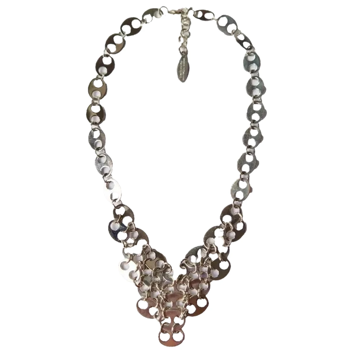Pre-owned Rabanne Necklace In Silver