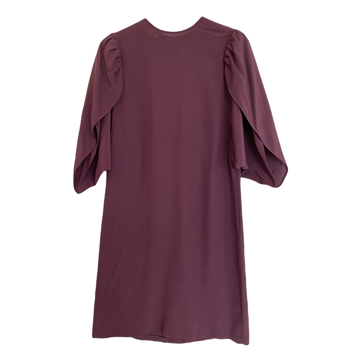 Pre-owned Stella Mccartney Silk Mini Dress In Purple