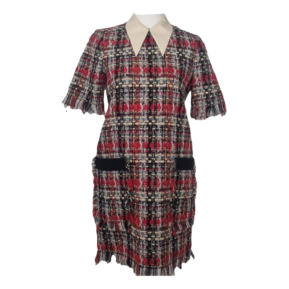 Pre-owned Gucci Wool Mid-length Dress In Multicolour