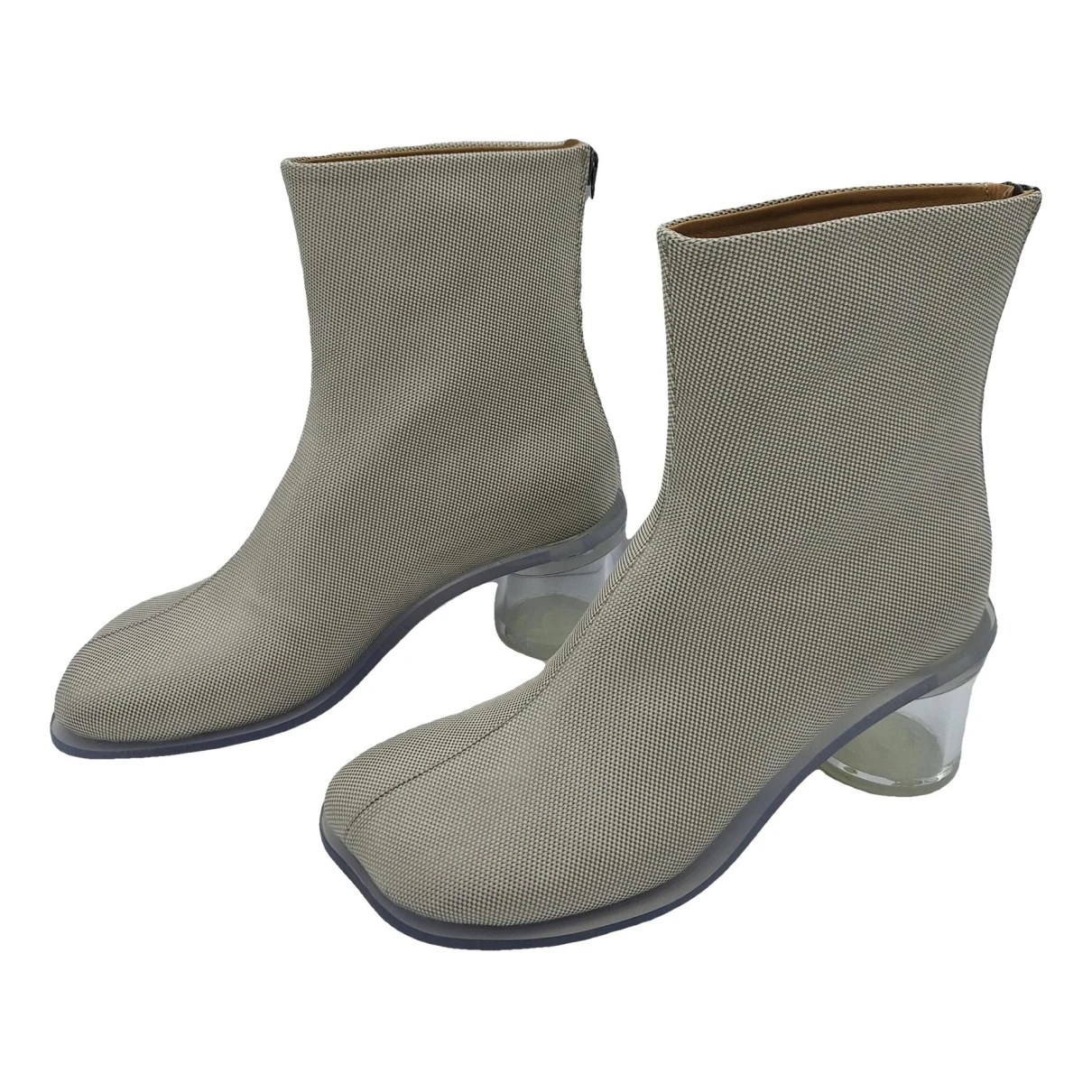 Pre-owned Mm6 Maison Margiela Leather Boots In Grey