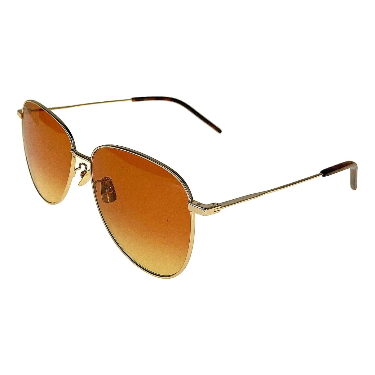 Pre-owned Saint Laurent Aviator Sunglasses In Orange