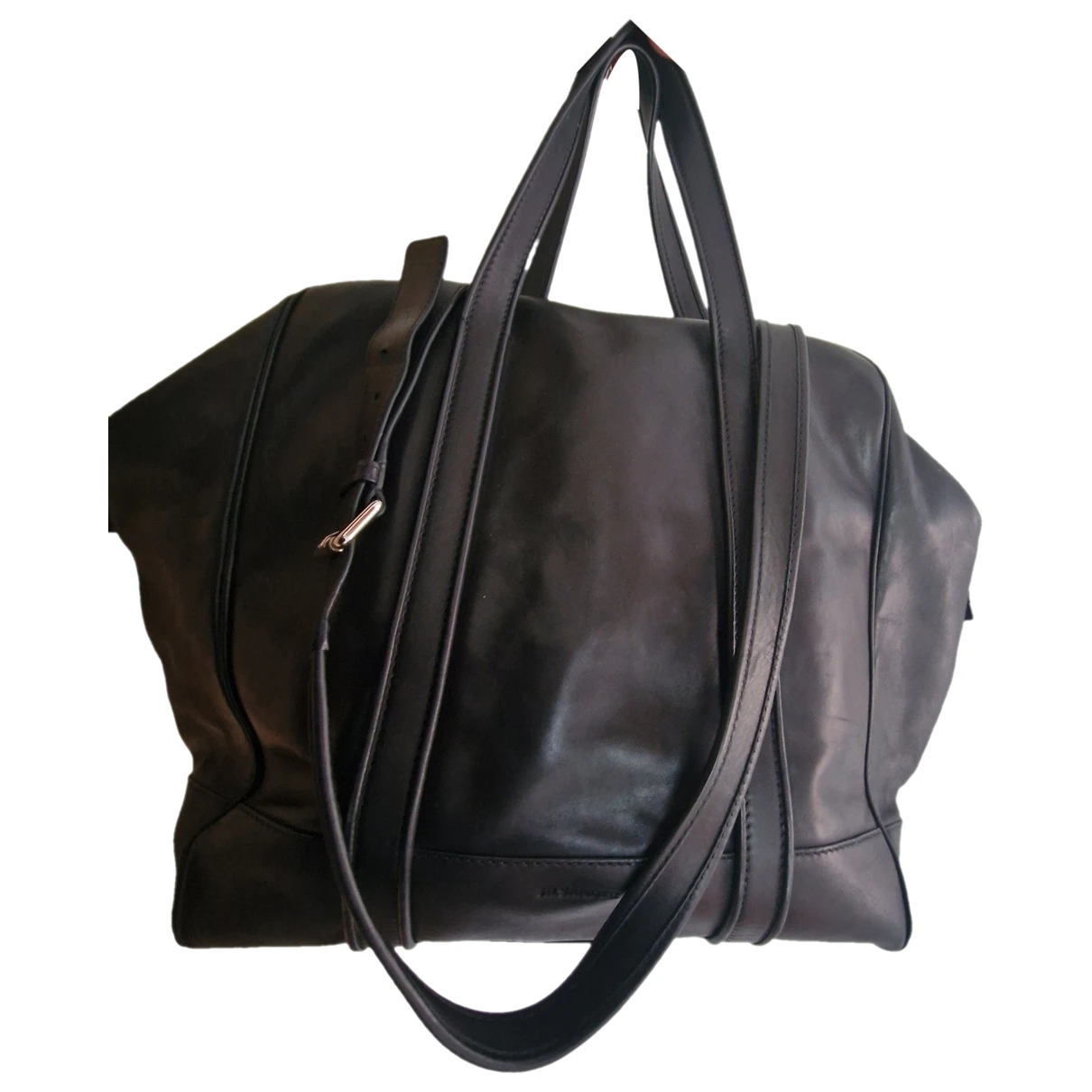 Pre-owned Jil Sander Leather Travel Bag In Black