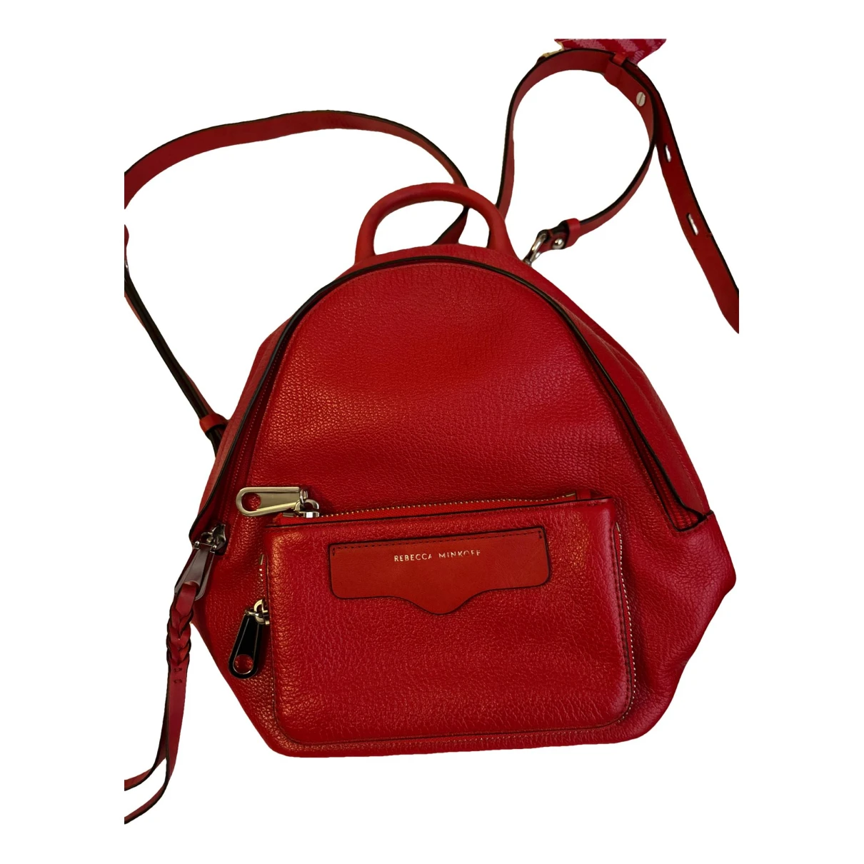 Pre-owned Rebecca Minkoff Leather Backpack In Red
