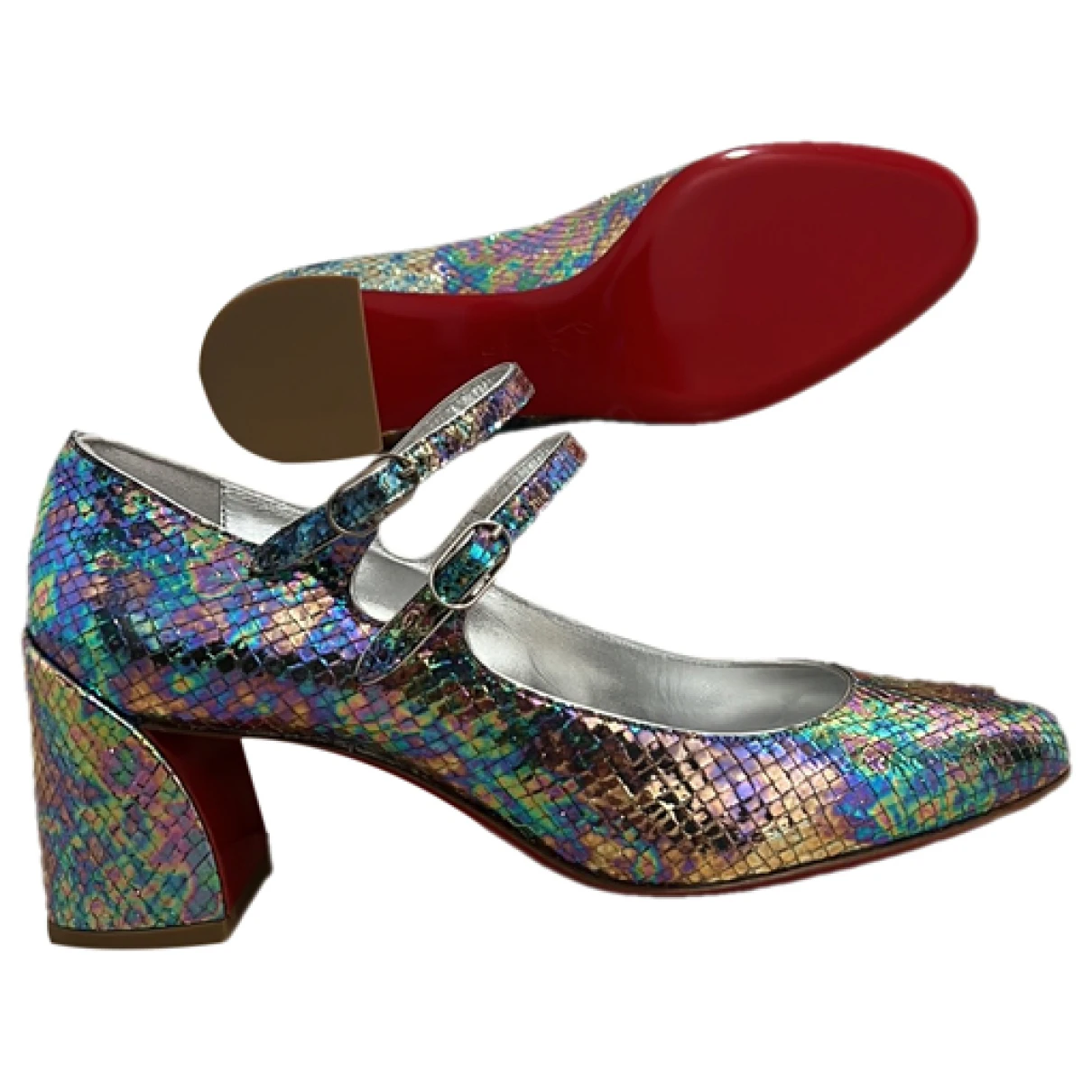 Pre-owned Christian Louboutin Leather Heels In Multicolour