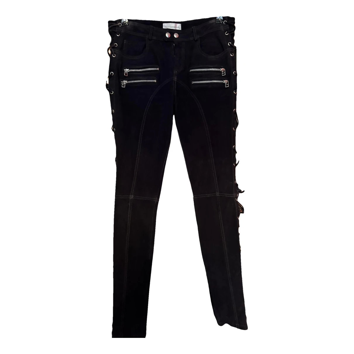 Pre-owned Faith Connexion Slim Pants In Anthracite
