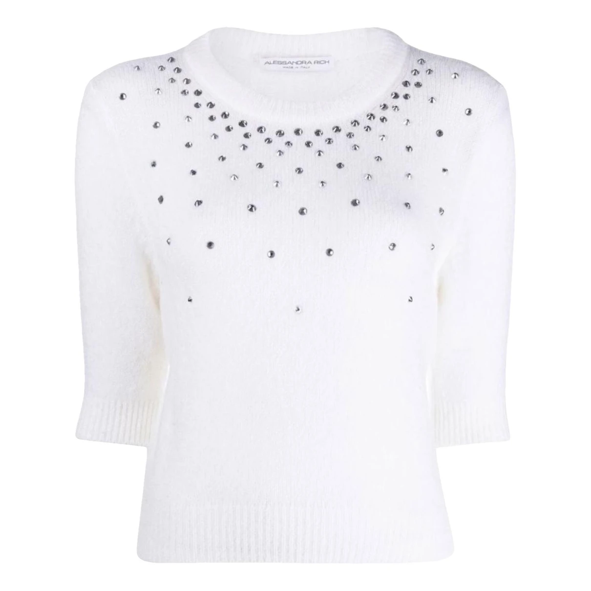 Pre-owned Alessandra Rich Wool Jumper In White
