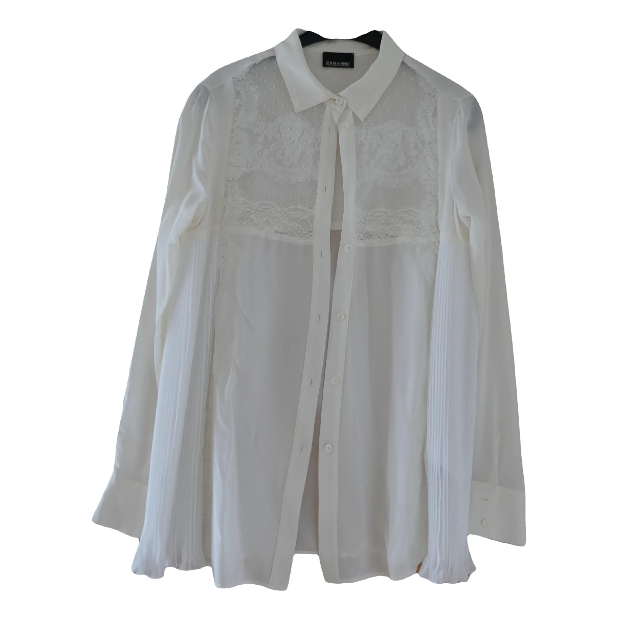 Pre-owned Ermanno Scervino Silk Shirt In White