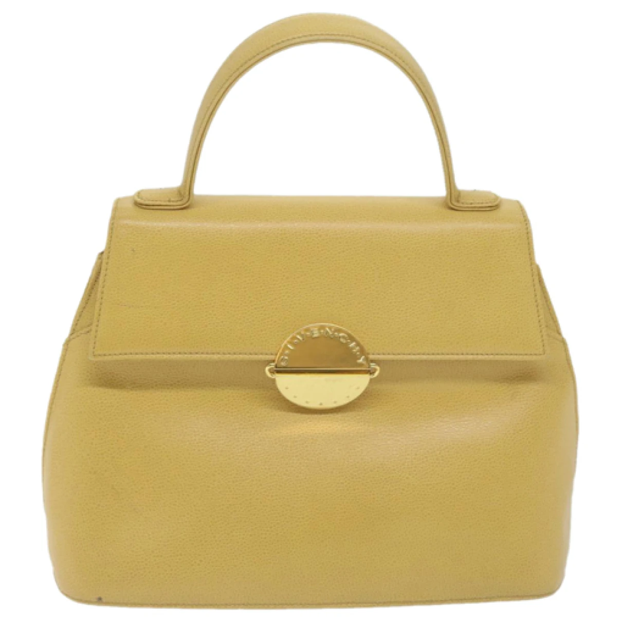 Pre-owned Givenchy Leather Handbag In Yellow
