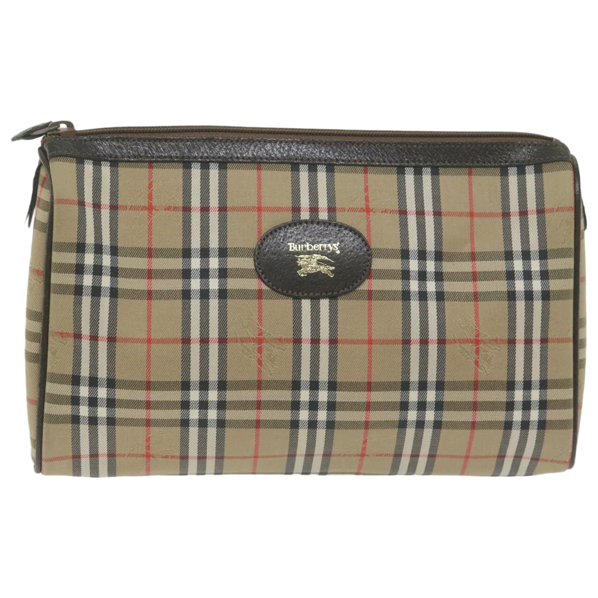 Pre-owned Burberry Cloth Clutch Bag In Brown