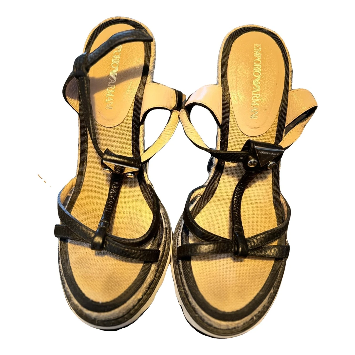 Pre-owned Emporio Armani Leather Sandals In Other