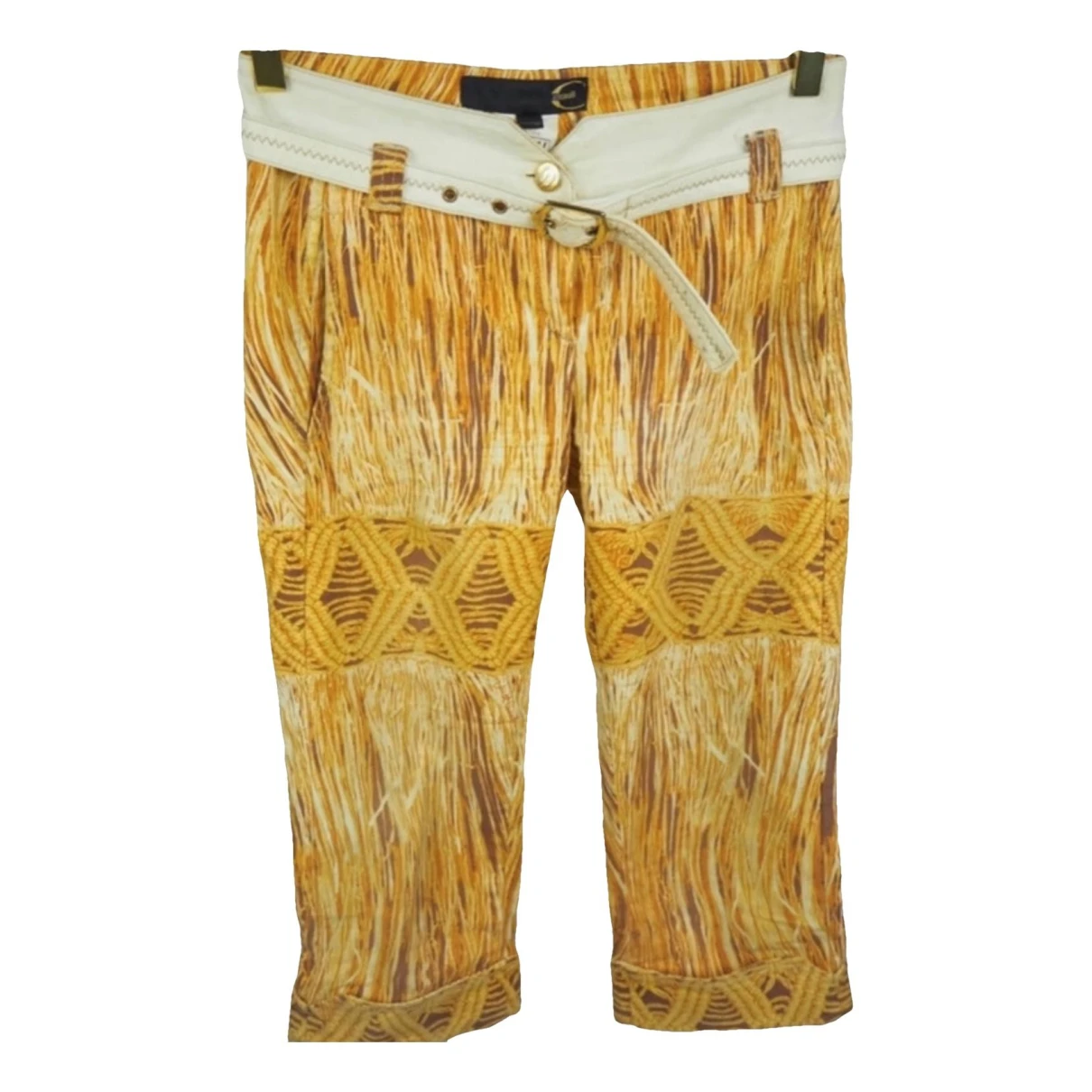 Pre-owned Just Cavalli Trousers In Gold