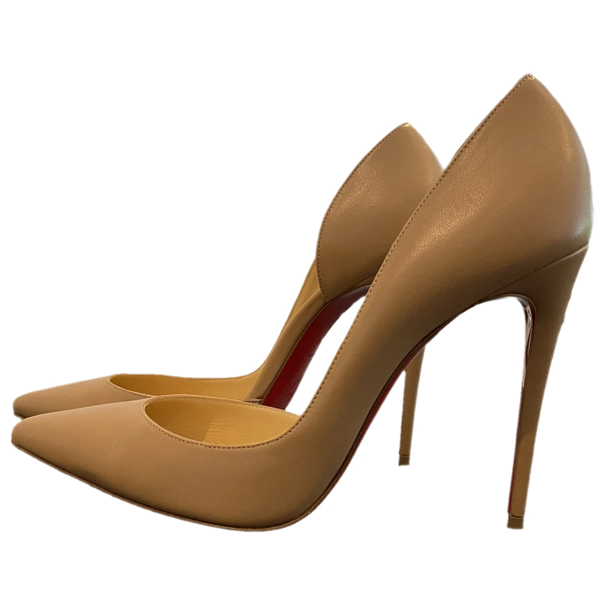 Pre-owned Christian Louboutin Iriza Leather Heels In Other