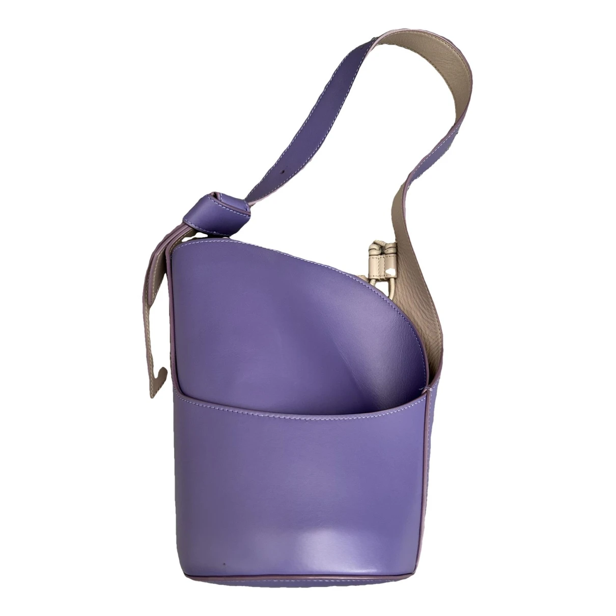 Pre-owned Giaquinto Leather Handbag In Purple