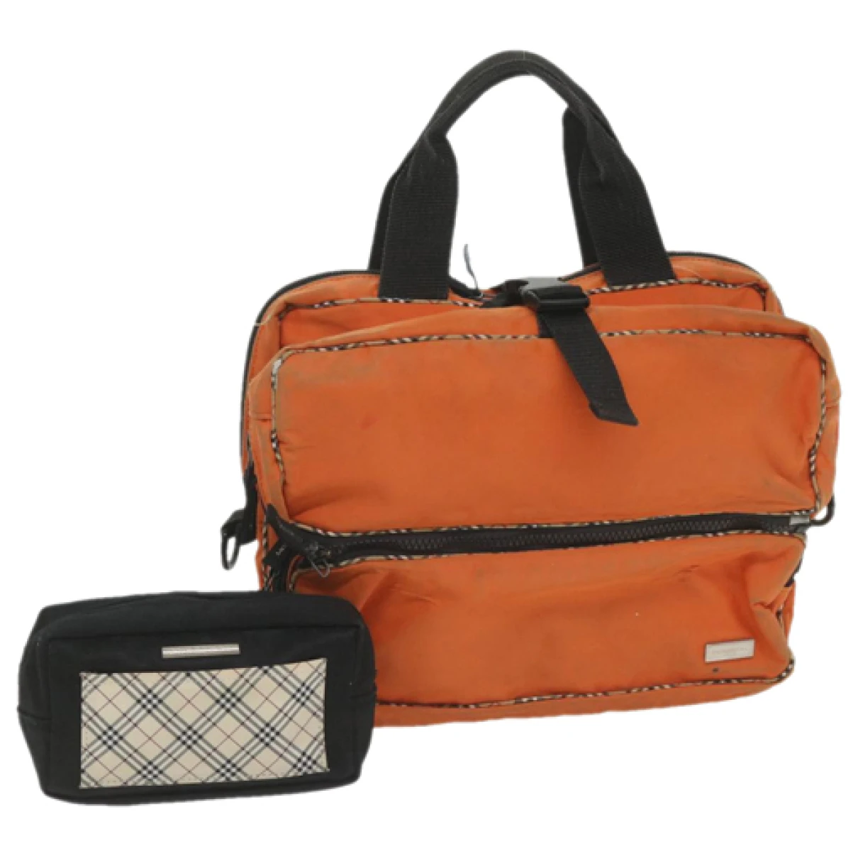 Pre-owned Burberry Cloth Handbag In Orange