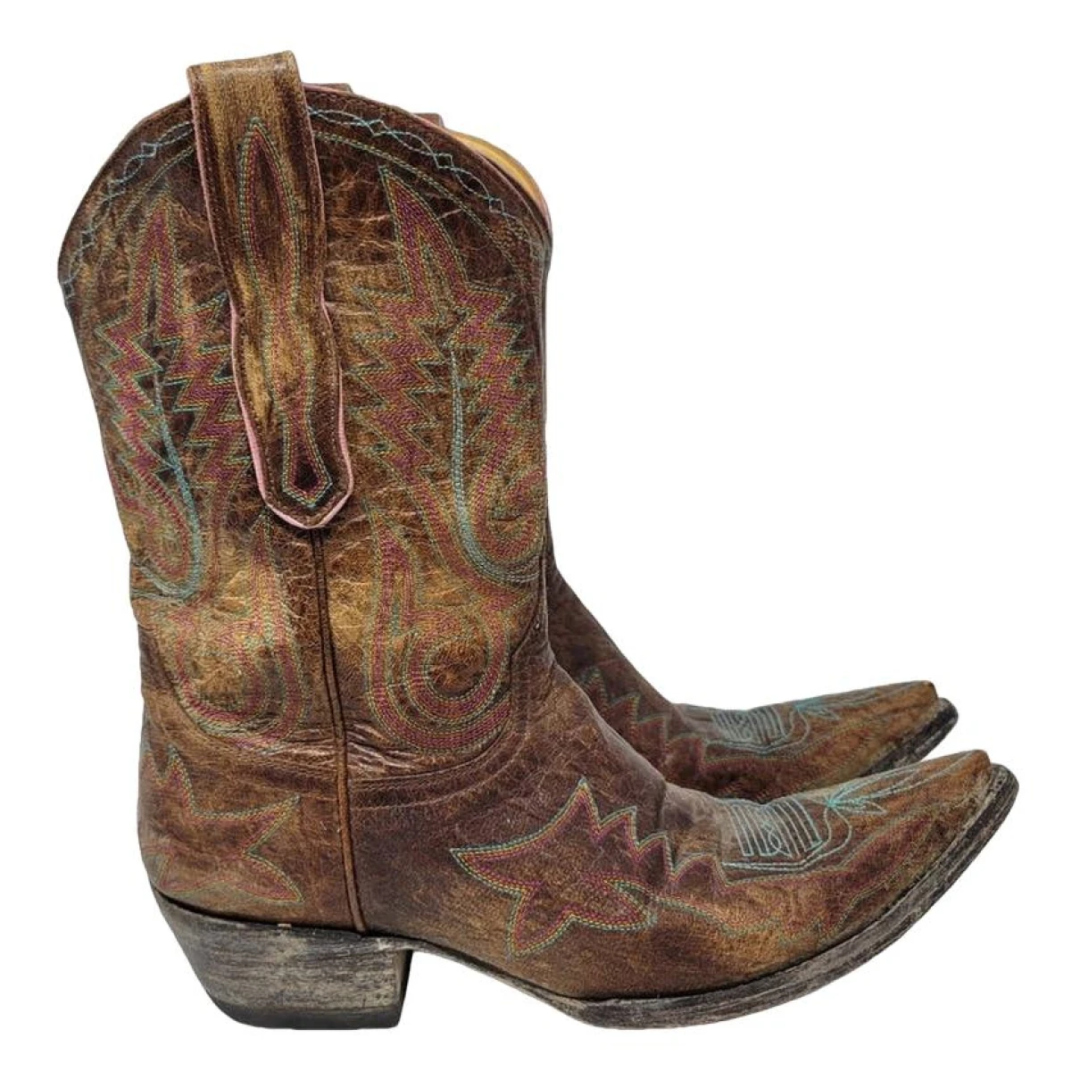 Pre-owned Old Gringo Leather Western Boots In Brown