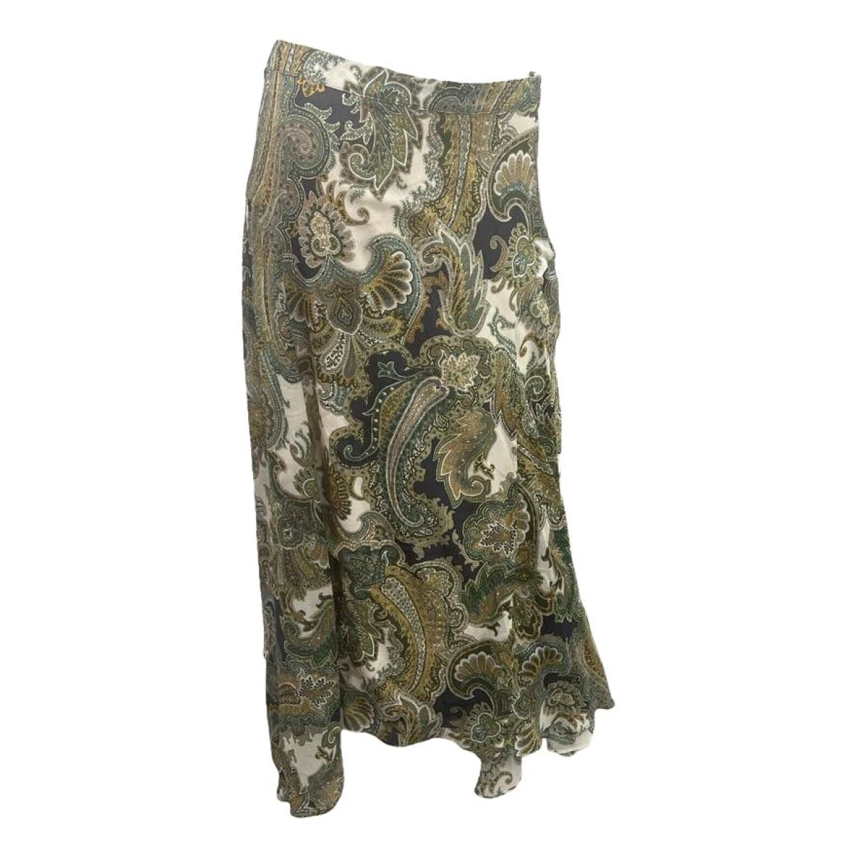 Pre-owned Veronica Beard Silk Mid-length Skirt In Green