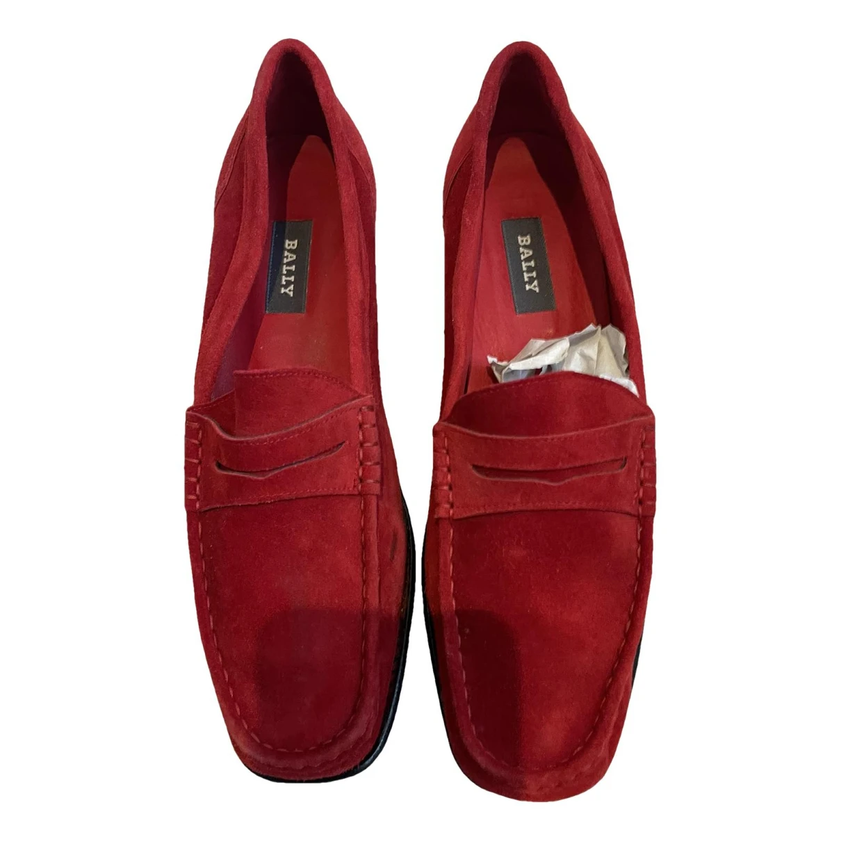 Pre-owned Bally Flats In Red