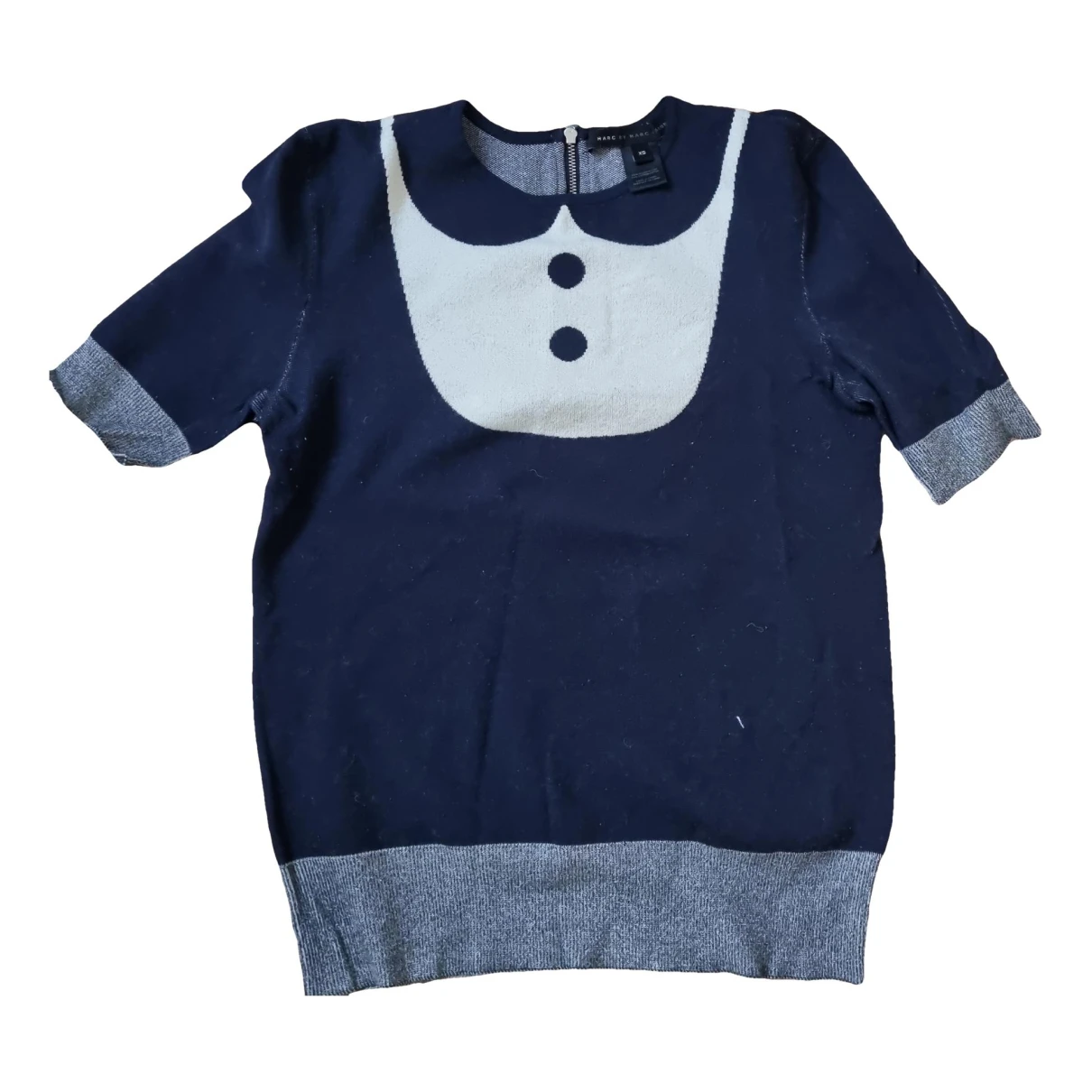 Pre-owned Marc By Marc Jacobs Jersey Top In Blue