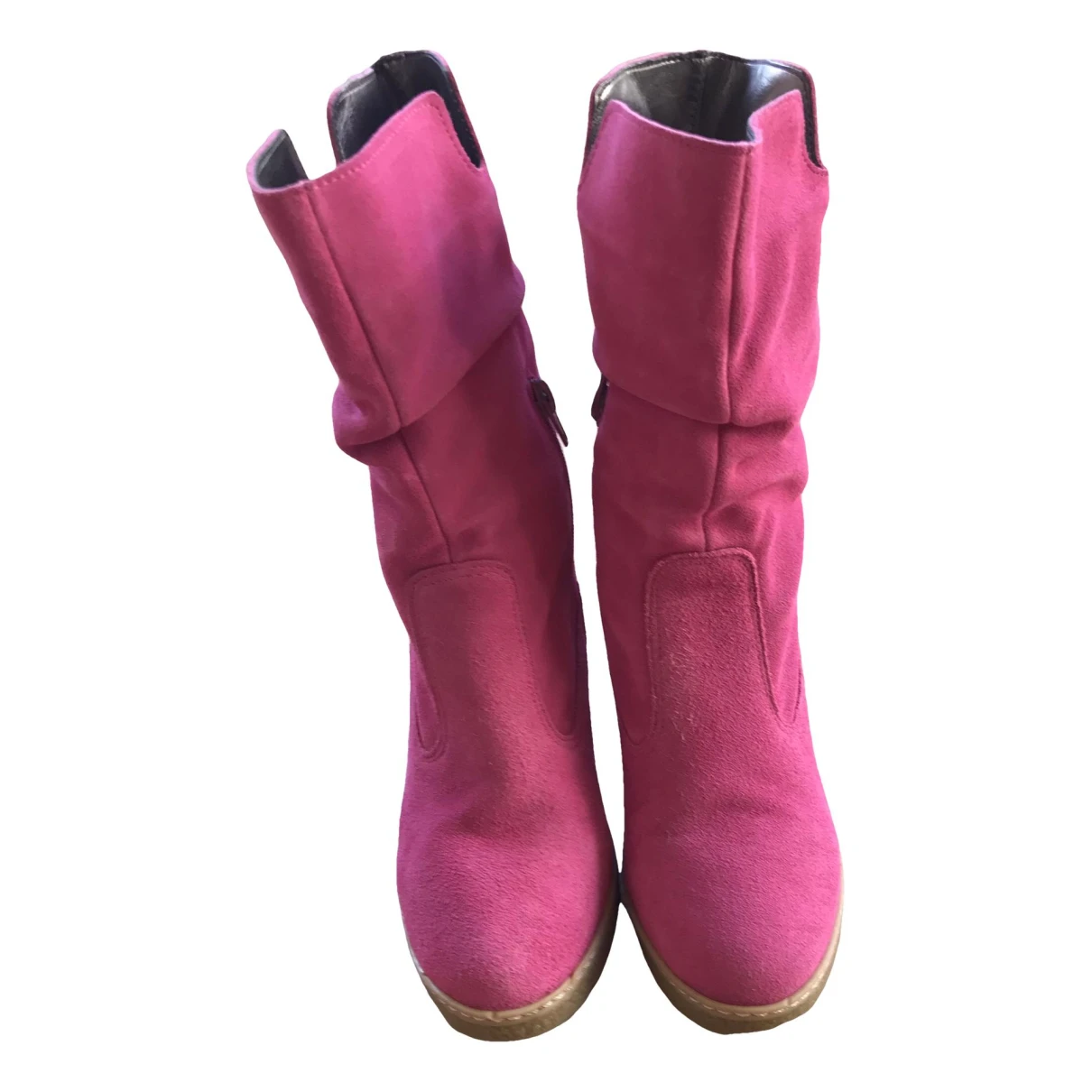 Pre-owned Tamaris Cowboy Boots In Pink