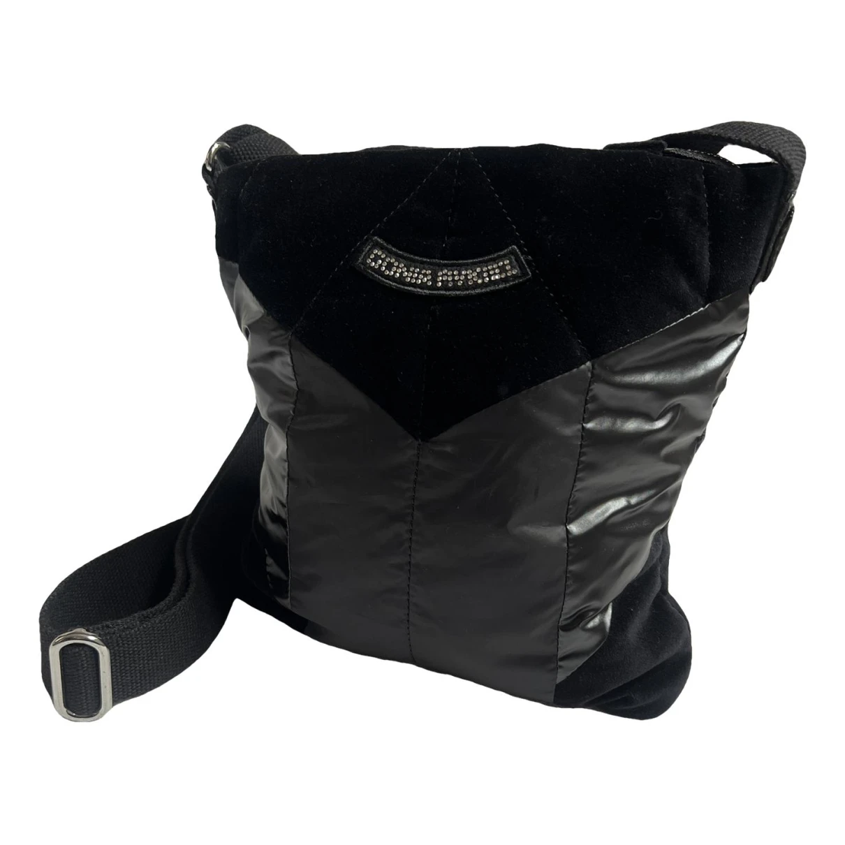 Pre-owned Sonia Rykiel Velvet Crossbody Bag In Black