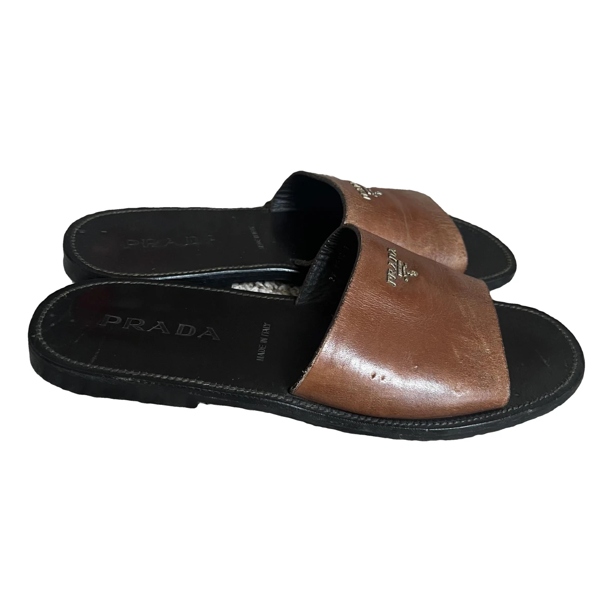 Pre-owned Prada Leather Sandals In Other