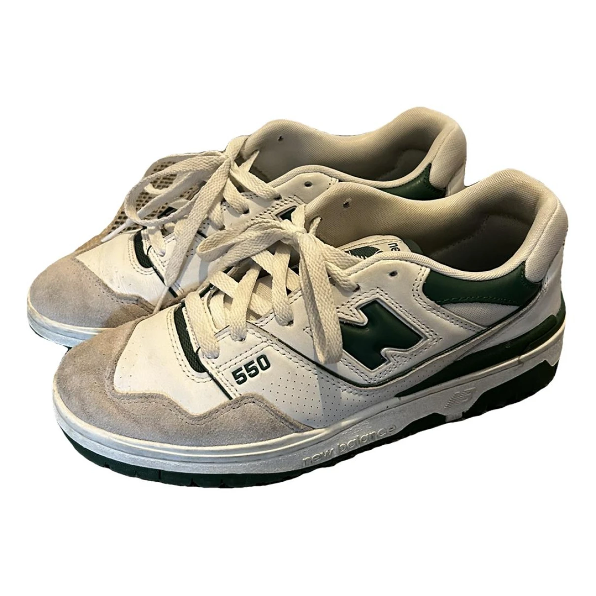 Pre-owned New Balance 550 Cloth Trainers In Green