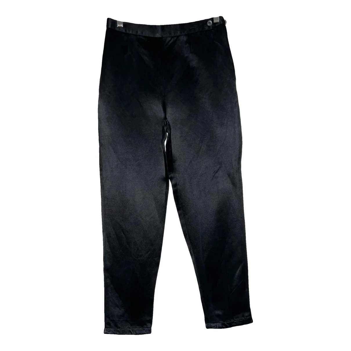 Pre-owned Prada Silk Straight Pants In Black