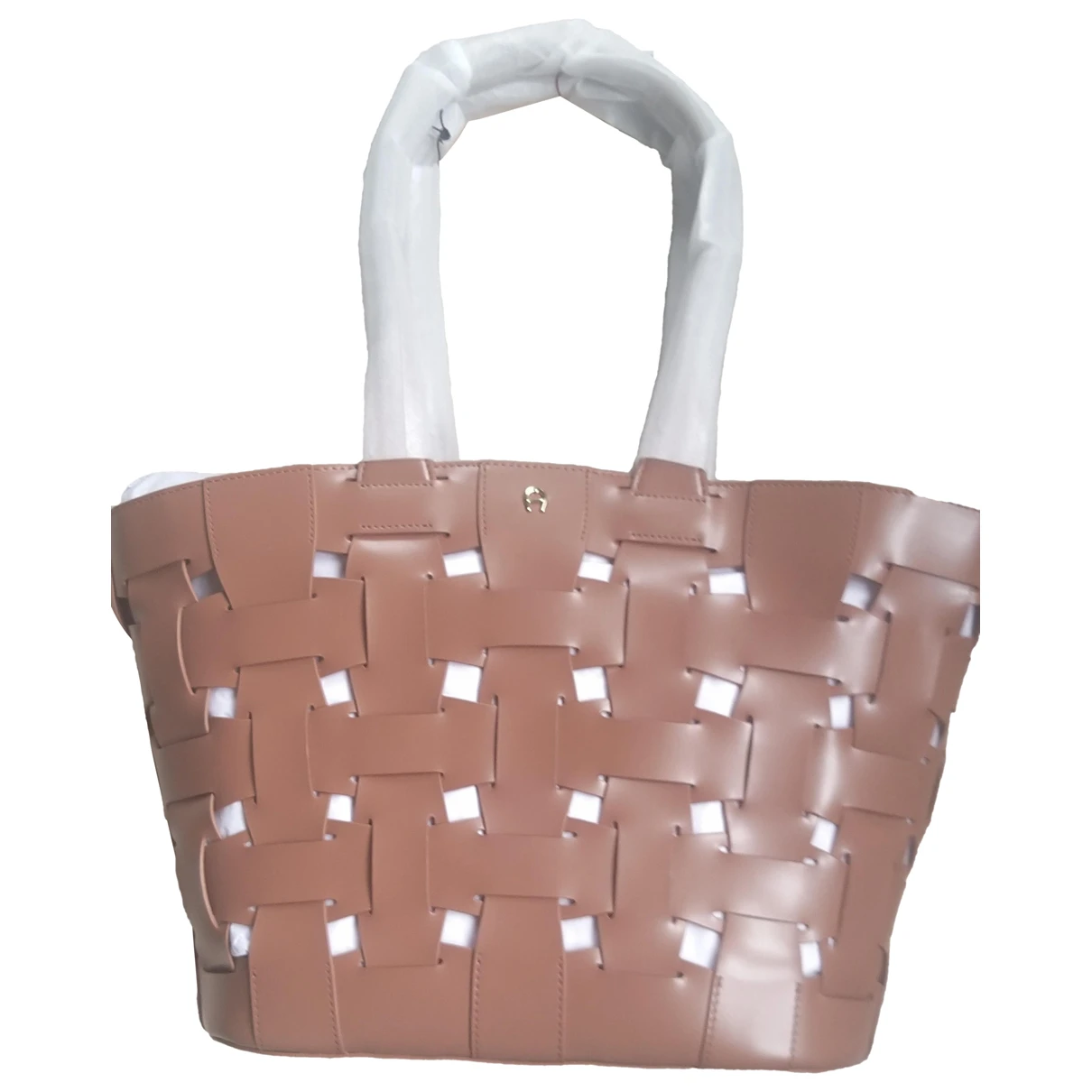 Pre-owned Aigner Leather Tote In Brown