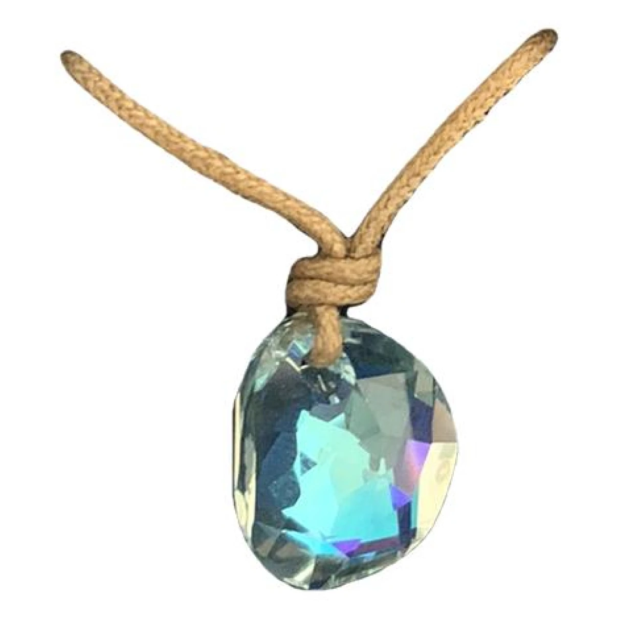 Pre-owned Swarovski Crystal Necklace In Blue