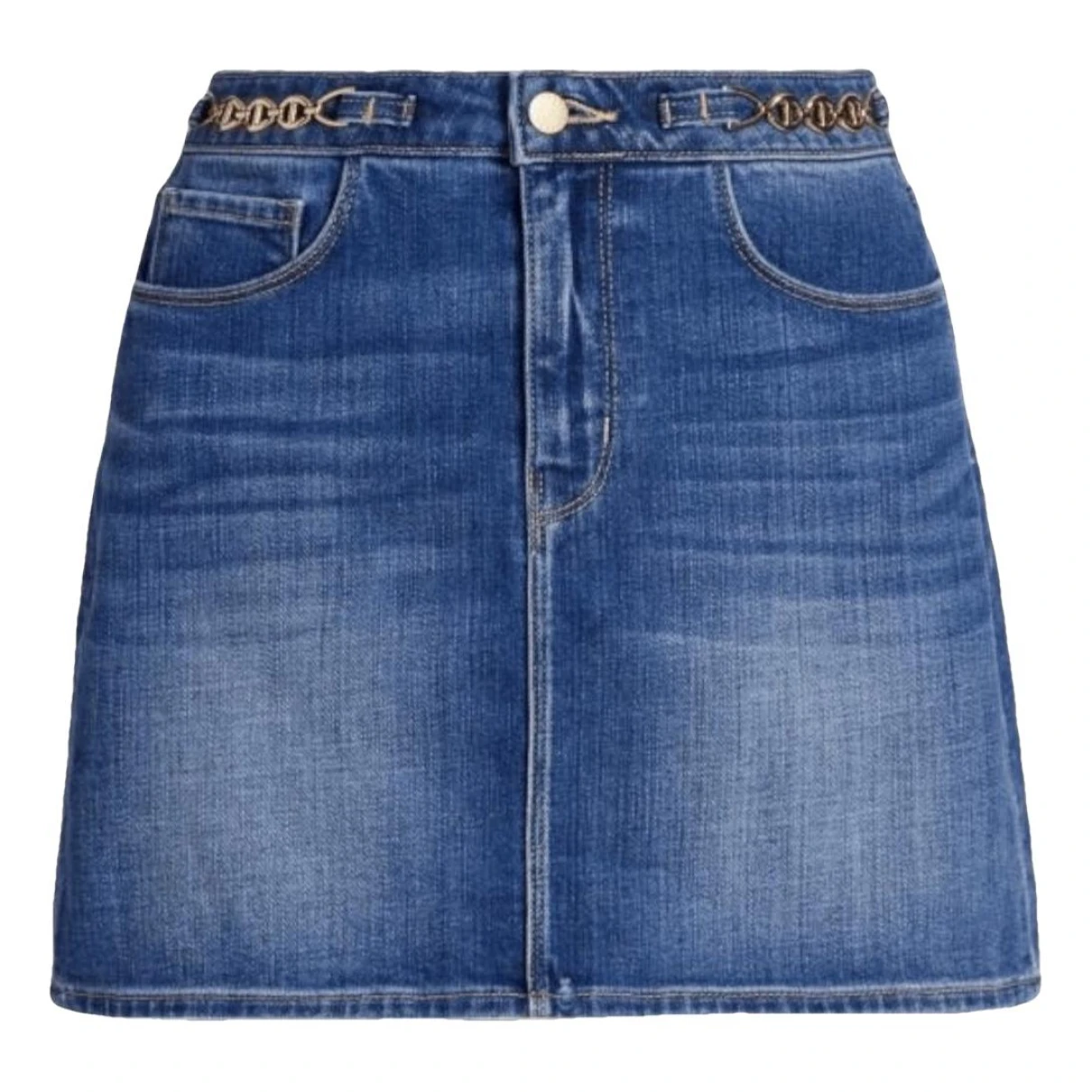 Pre-owned L Agence Mini Skirt In Blue