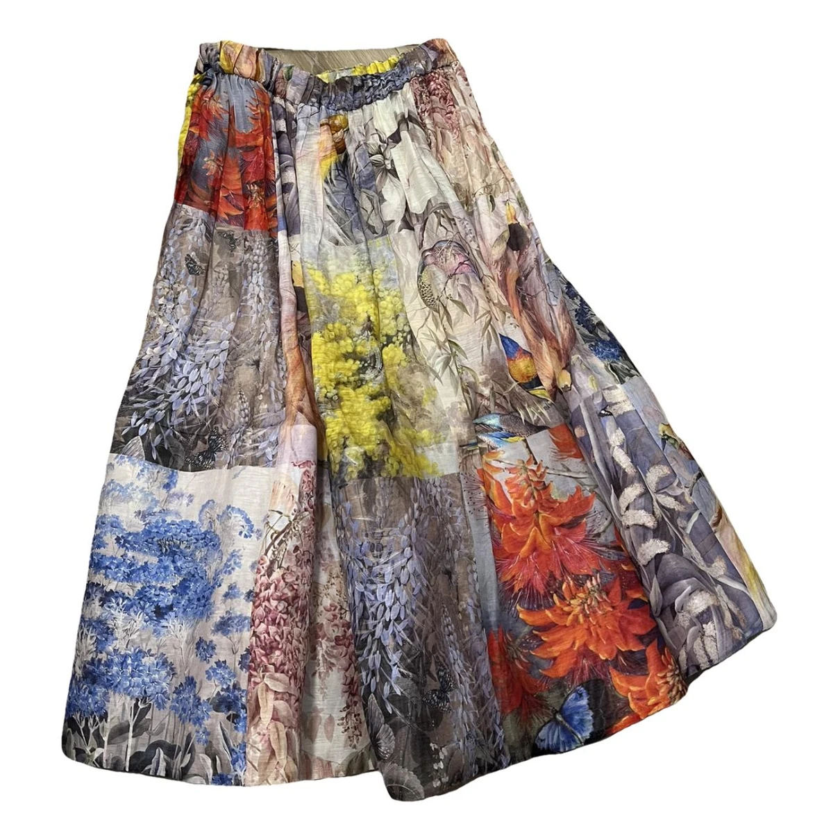 Pre-owned Zimmermann Linen Skirt In Multicolour
