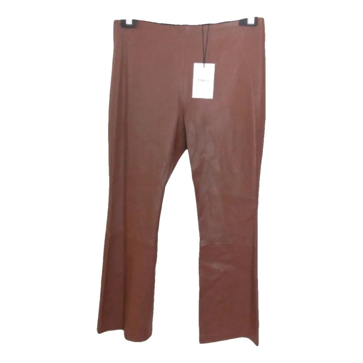 Pre-owned Theory Exotic Leathers Trousers In Other