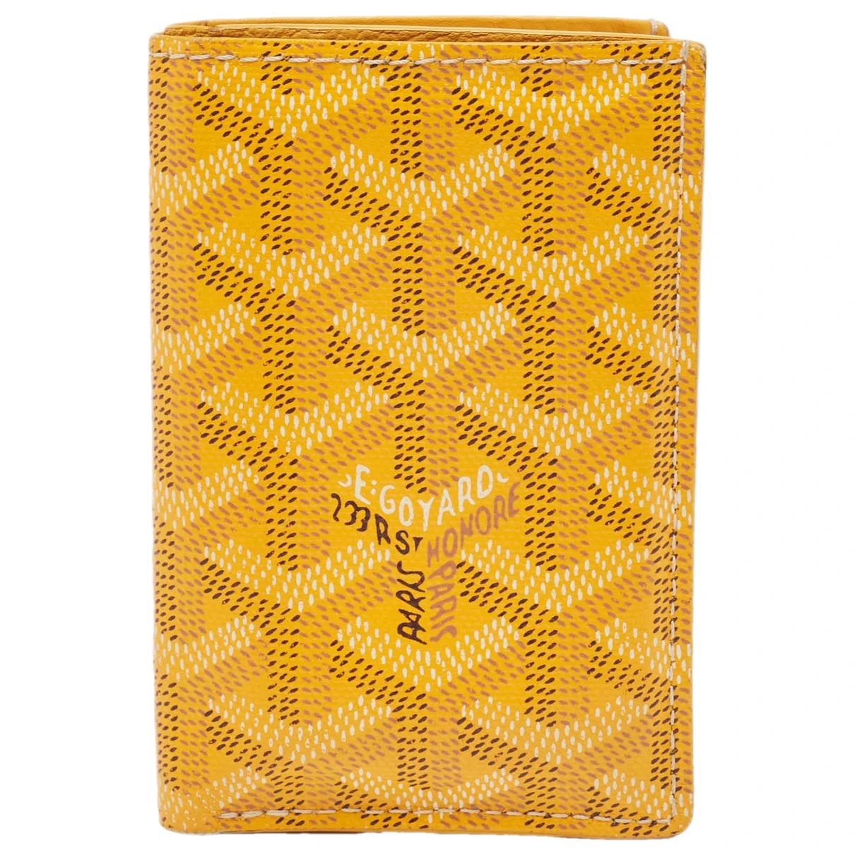 Pre-owned Goyard Cloth Wallet In Yellow