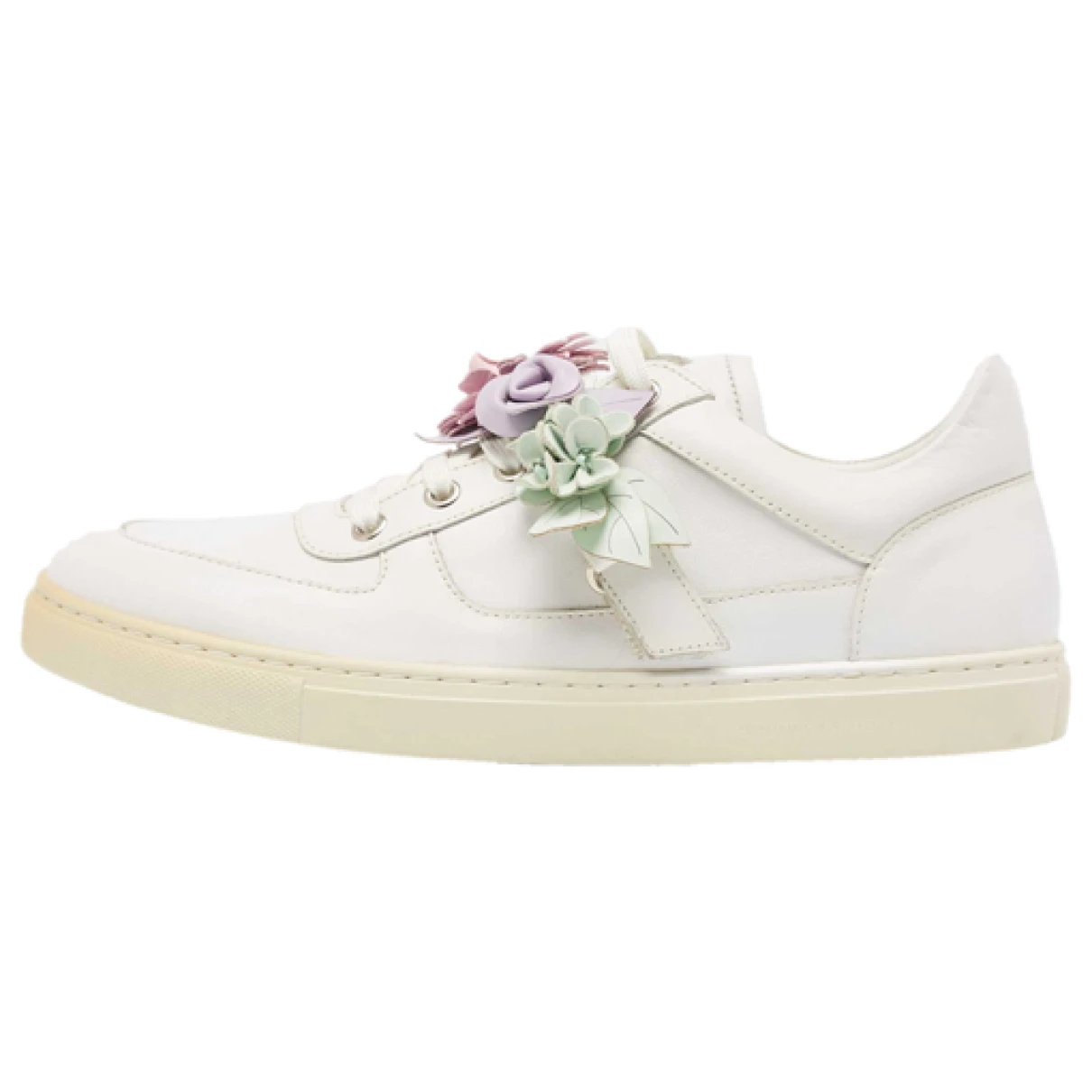 Pre-owned Sophia Webster Leather Trainers In White