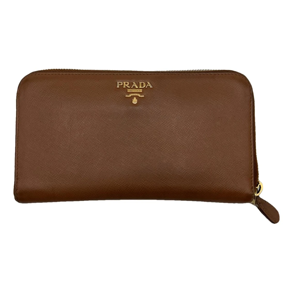 Pre-owned Prada Leather Wallet In Brown