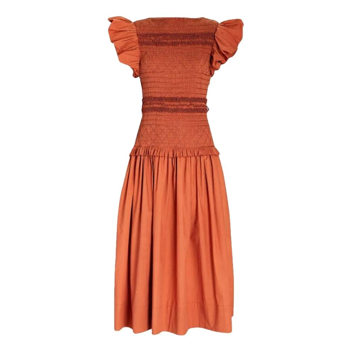 Pre-owned Ulla Johnson Mid-length Dress In Orange