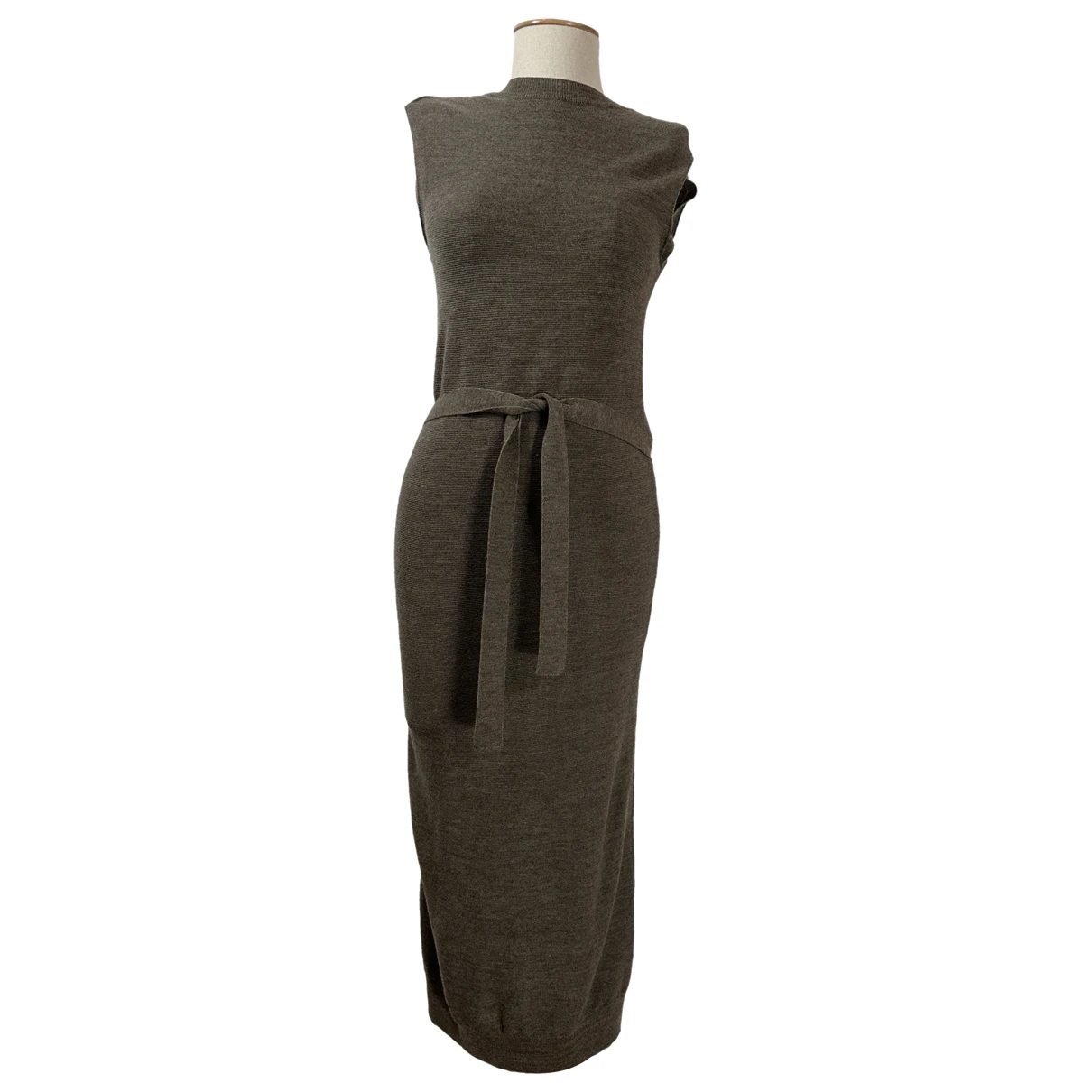 Pre-owned Lemaire Wool Mid-length Dress In Green