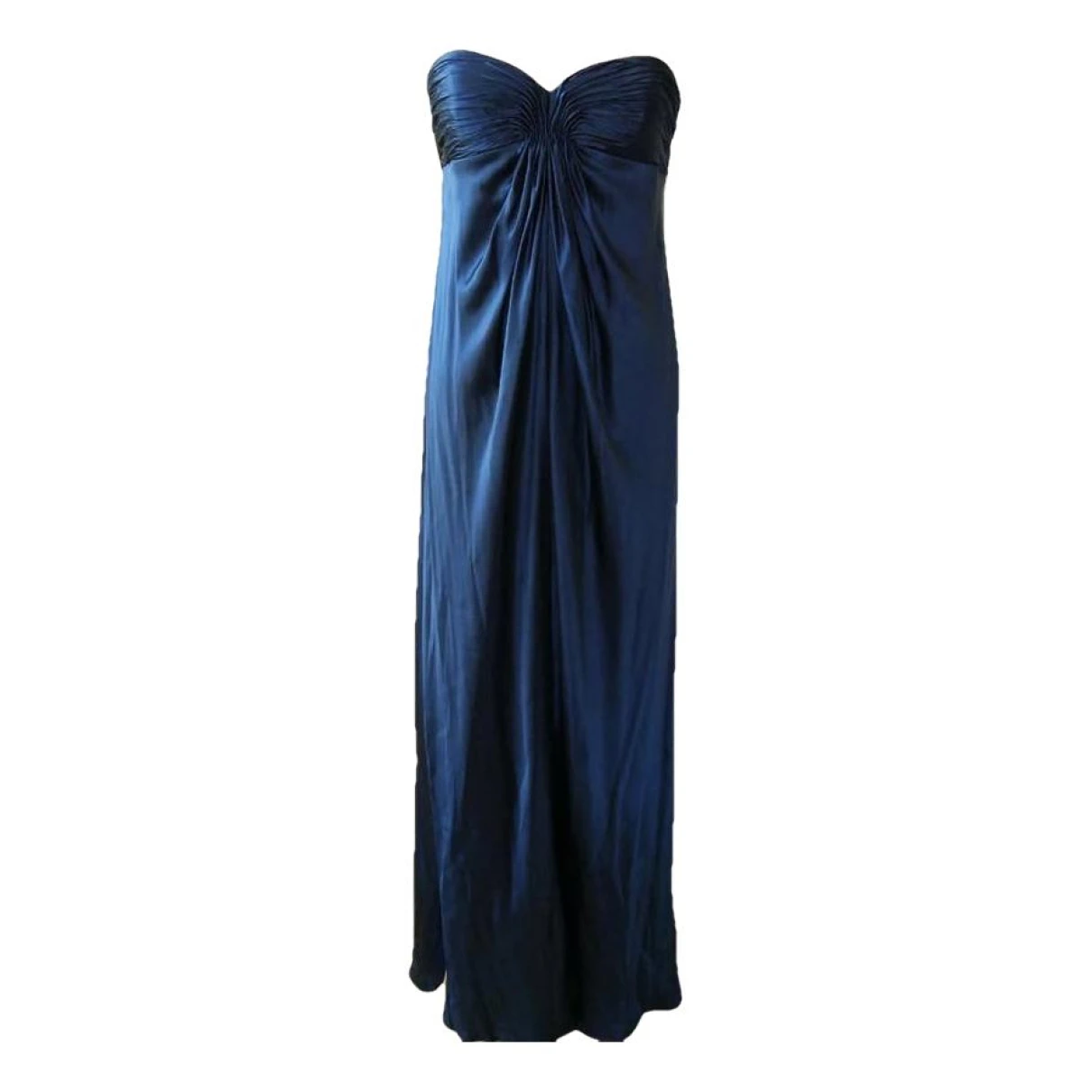 Pre-owned Laundry By Shelli Segal Silk Maxi Dress In Blue