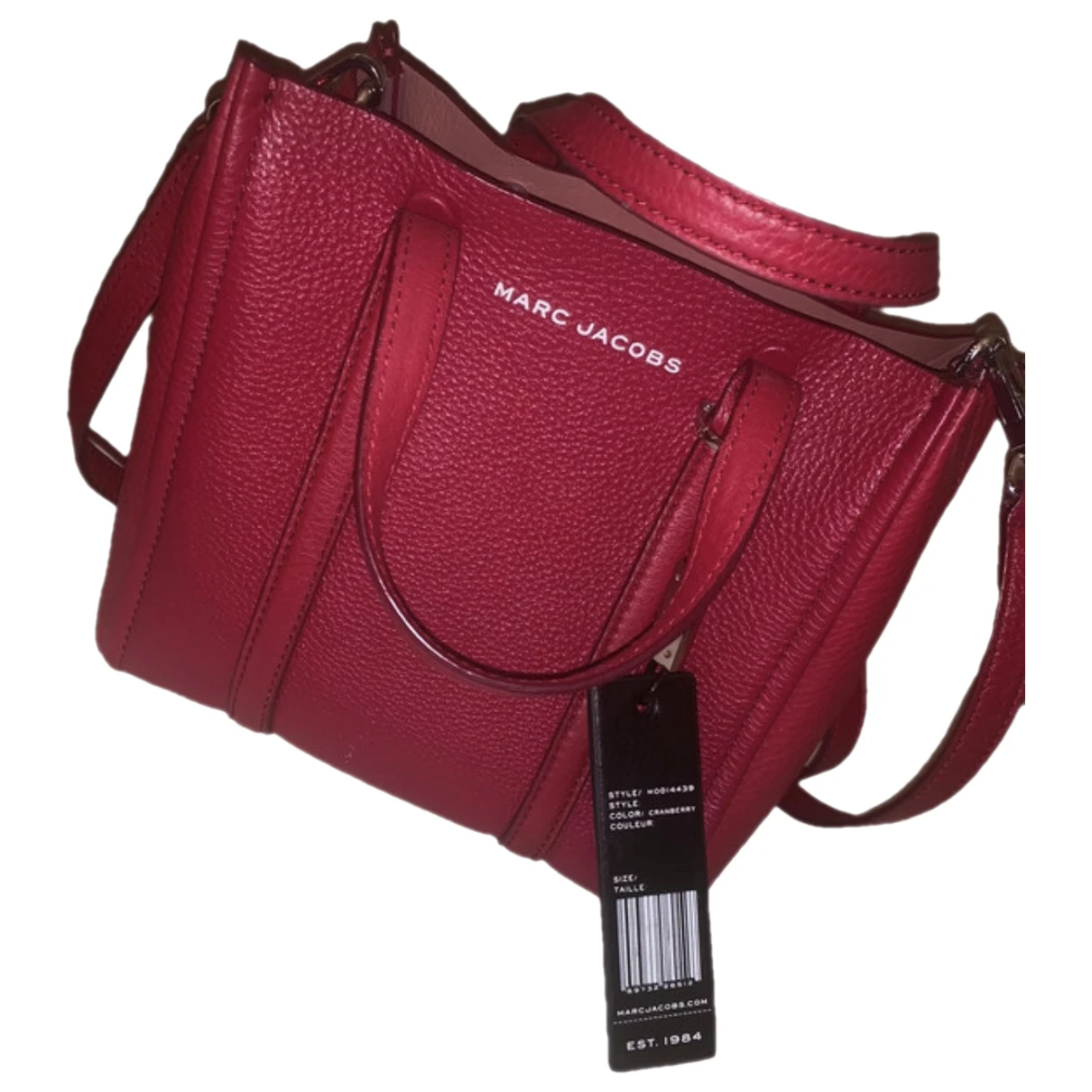 Pre-owned Marc Jacobs Leather Crossbody Bag In Burgundy