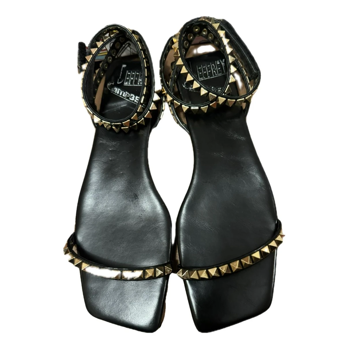 Pre-owned Jeffrey Campbell Leather Sandal In Black