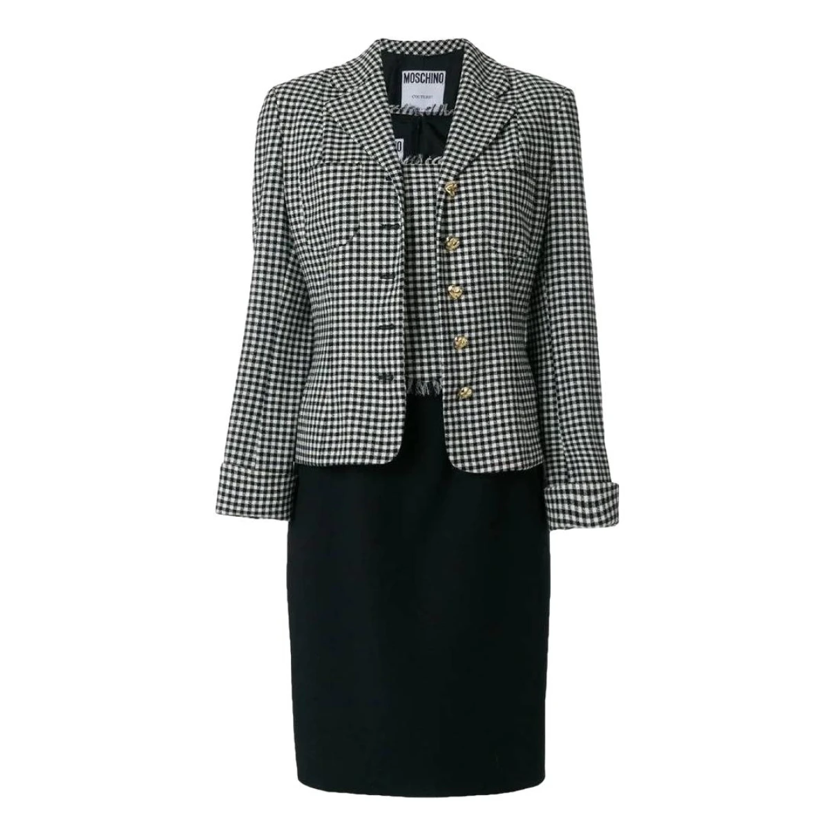 Pre-owned Moschino Skirt Suit In Black