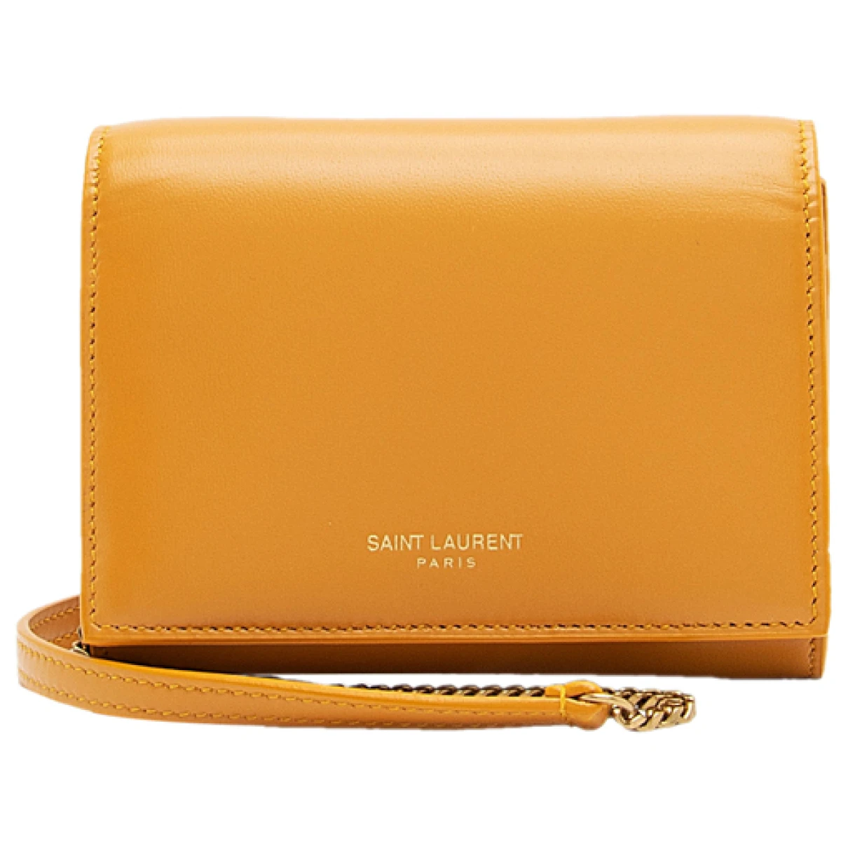 Pre-owned Saint Laurent Leather Crossbody Bag In Yellow