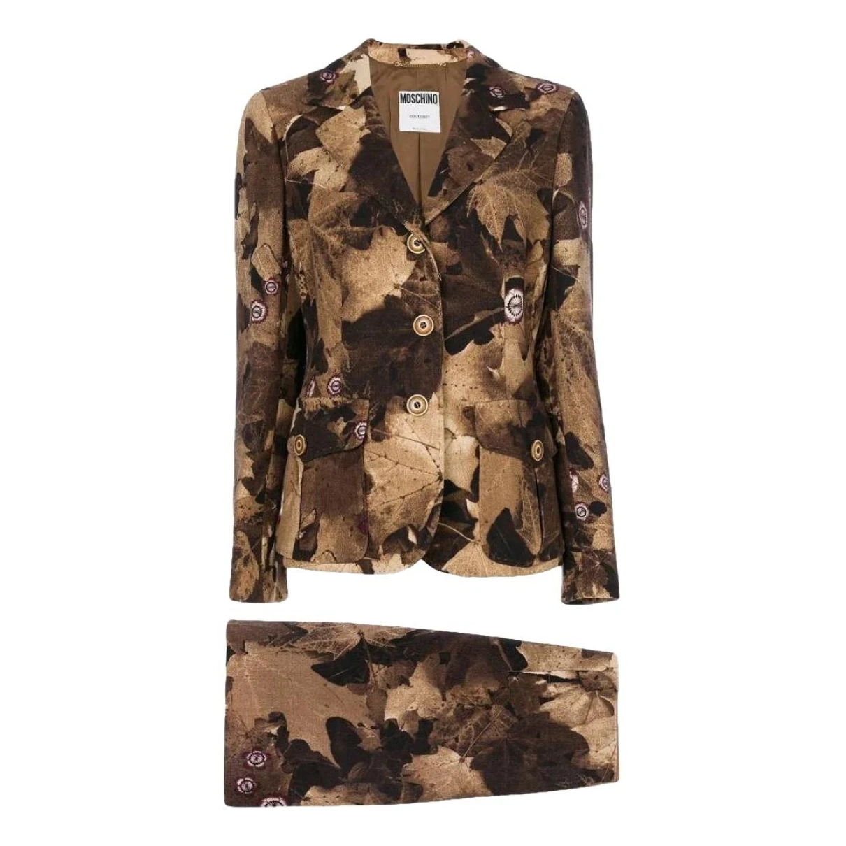 Pre-owned Moschino Skirt Suit In Multicolour